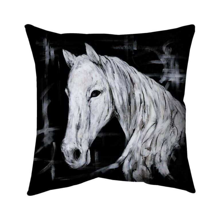 Begin Home Decor 5541-1616-AN211 16 x 16 in. Abstract Horse Profile Pillow