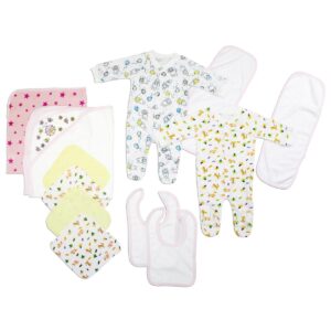 Bambini LS-0108 Baby Girls Layette Set, White & Pink - Newborn