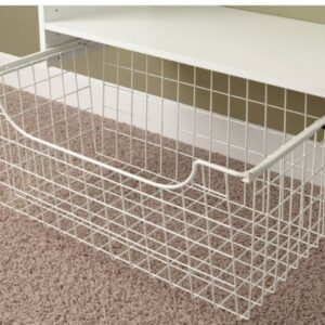 Easy Track Closet 1312 12 in. White Easy Track Wire Basket